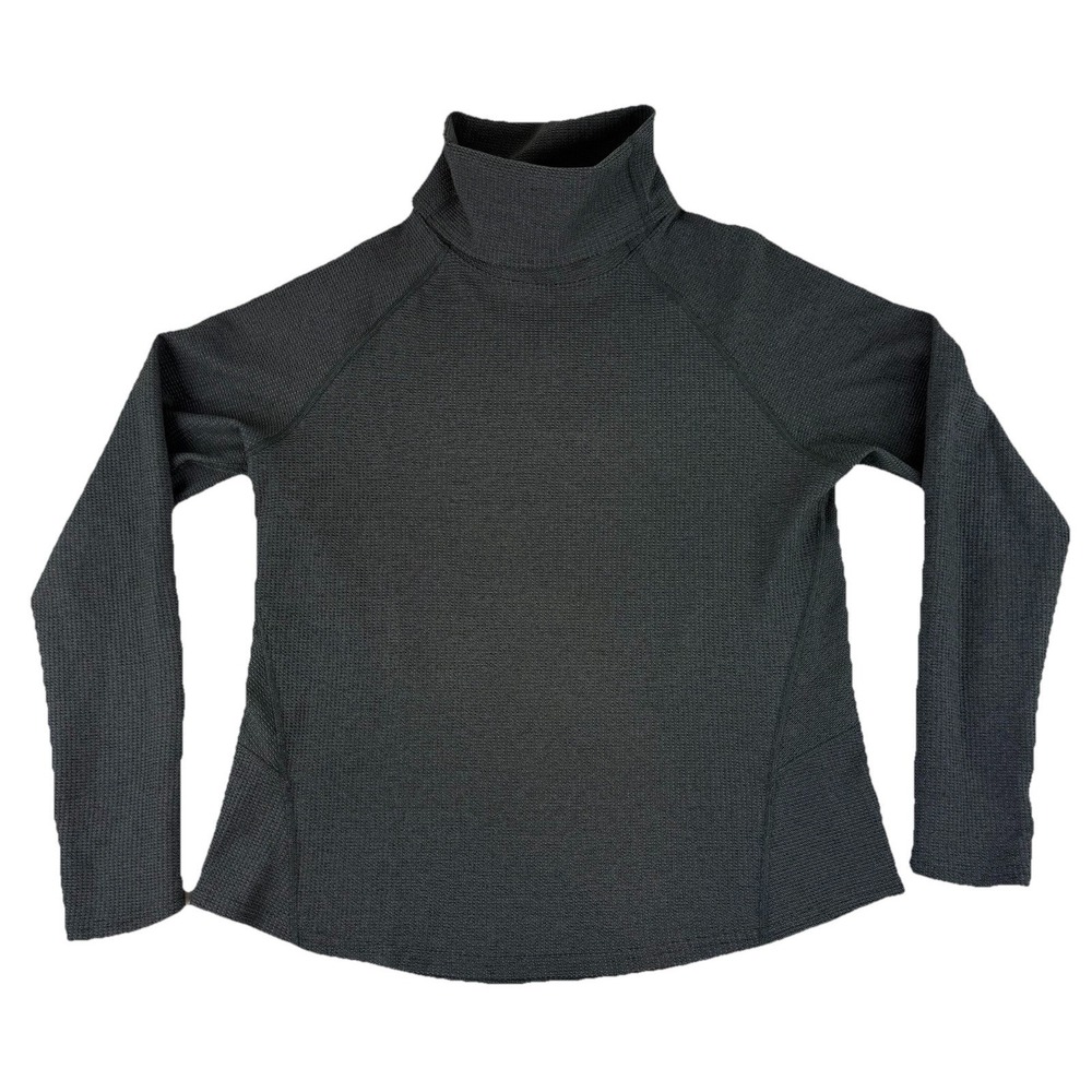 KUHL Petra‎ Women's Large 8066 Kalamata Waffle Knit Turtleneck Pullover Gray